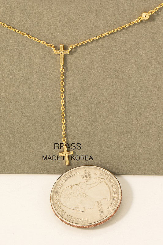 Cross Charms Y Necklace