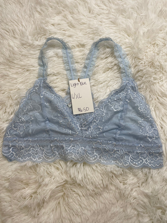 Light Blue Racerback Bralette Plus